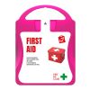 MyKit Primeros Auxilios Magenta transparente | Etiqueta Digital 1 color | frontal | 90 mm x 127 mm