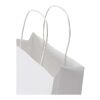 Bolsa de papel Kraft de 120 g/m² con asas trenzadas - 18 x 9 x 23 cm blanco
