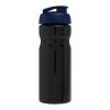 Bidón deportivo con Tapa Flip de 650 ml H2O Base® Negro intenso-Azul | sin montaje de publicidad | no disponible | no disponible