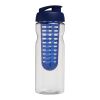 Bidón deportivo e infusor con Tapa Flip de 650 ml H2O Base® Transparente-Azul | sin montaje de publicidad | no disponible | no disponible