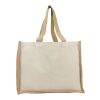 Bolsa Tote para compras de lona y yute de 340 g/m² "Varai" Estándar | Natural-Natural | sin montaje de publicidad | no disponible | no disponible | no disponible