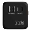 Adaptador universal de viaje SCX.design T16 Negro