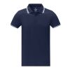 Polo de manga corta con ribete para hombre "Amarago" Estándar | Azul profundo | XL | sin montaje de publicidad | no disponible | no disponible | no disponible