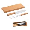 SALSA. Conjunto de 2 utensilios para barbacoa, hechos en bambú y acero inoxidable Beige | sin montaje de publicidad