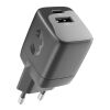 Fresh 'n Rebel Cargador rápido 30W GaN USB-C y USB-A gris oscuro | sin montaje de publicidad