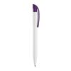 Bolígrafo S45 opaco Blanco-Violeta transparente | Tampografía 1 color | on the clip | 25 mm x 6 mm | no disponible