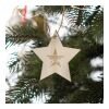 Adorno navideño de madera en forma de estrella Natural | sin montaje de publicidad | no disponible | no disponible