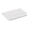 Cuaderno Olmo tapa dura PU A5 con notas adhesivas Blanco