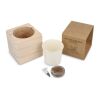 Juego de maceteros de madera FSC – Albahaca Natural | sin montaje de publicidad | no disponible | no disponible
