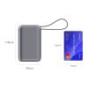 Batería externa Nova Laptop de 65 W con cable USB-C integrado, 30 000 mAh gris oscuro | Impresión Digital | top | 45 mm x 85 mm