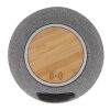Altavoz de 5W y cargador inalámbrico de 15W R_PET & Bamboo Gris | Impresión Digital | top | Ø 55 mm | no disponible