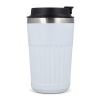Termo de acero inoxidable reciclado para café para llevar, 400 ml. Blanco