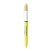 BIC® 4 Colours Sun Blanco-amarillo | Impresión De Pantalla 1 color | Cuerpo-Centrado al Clip | 30.00 mm x 43.00 mm