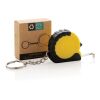 Llavero con cinta de 1m de ABS reciclado MeasureMate RCS amarillo