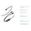 Cable de salida dual USB-C Terra 100W RCS negro-gris
