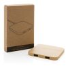 Cargador inalámbrico FSC® bambú 10W con USB marron | sin montaje de publicidad | no disponible | no disponible