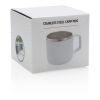 Taza de acero inoxidable blanco | sin montaje de publicidad | no disponible | no disponible