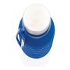 Botella de silicona plegable antigoteo con tapa azul | sin montaje de publicidad | no disponible | no disponible