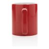 Taza básica de cerámica rojo | sin montaje de publicidad | no disponible | no disponible