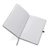 Libreta A5 de cuero reciclado de tapa dura gris claro | sin montaje de publicidad | no disponible | no disponible