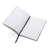 Libreta A5 tapa blanda de fieltro reciclado certificado GRS negro | sin montaje de publicidad | no disponible | no disponible