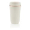 Vaso de plástico reciclado Topl To Go con tapa patentada 360 marron