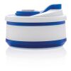 Taza plegable de silicona azul | sin montaje de publicidad | no disponible | no disponible