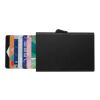 Tarjetero RFID C-Secure de aluminio negro | sin montaje de publicidad | no disponible | no disponible | no disponible