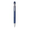 Set de cuaderno de PU reciclado (A5) y bolígrafo Tarek azul