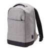 Mochila antirrobo de poliéster gris claro