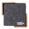Set de posavasos de fieltro RPET Lawrence gris