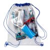 Mochila transparente en PVC azul cobalto