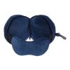 Almohada y antifaz de viaje, de poliéster Leontine azul