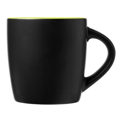 Taza de cerámica "Riviera" Estándar | Negro intenso-Lima | sin montaje de publicidad | no disponible | no disponible
