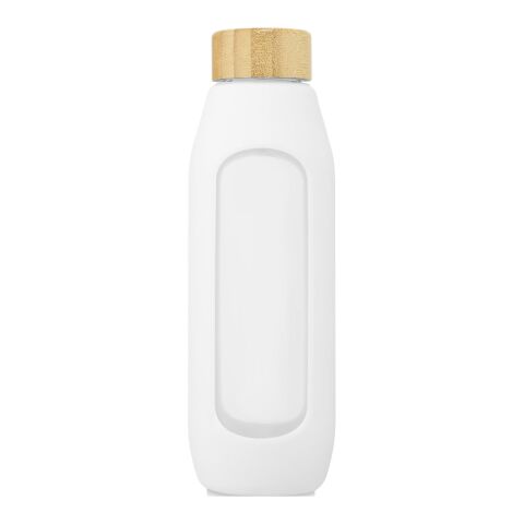 Botella de vidrio borosilicato de 600 ml con agarre de silicona &quot;Tidan&quot; Estándar | Blanco | sin montaje de publicidad | no disponible | no disponible