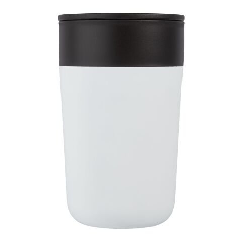 Taza de 400 ml con doble pared reciclada &quot;Nordia&quot; Estándar | Blanco | sin montaje de publicidad | no disponible | no disponible