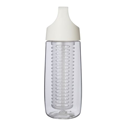Bidón deportivo en plástico reciclado de 700 ml con tapa Flip e infusor &quot;HydroFruit&quot; Estándar | Blanco | sin montaje de publicidad | no disponible | no disponible