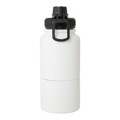 Bidón deportivocon aislamiento de acero inoxidable de 840 ml con certificación RCS &quot;Dupeca&quot; Estándar | Blanco | sin montaje de publicidad | no disponible | no disponible