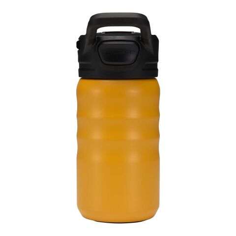 Botella deportiva Knox de 350 ml de acero inoxidable de doble pared reciclado RCS con pajita abatible Amarillo