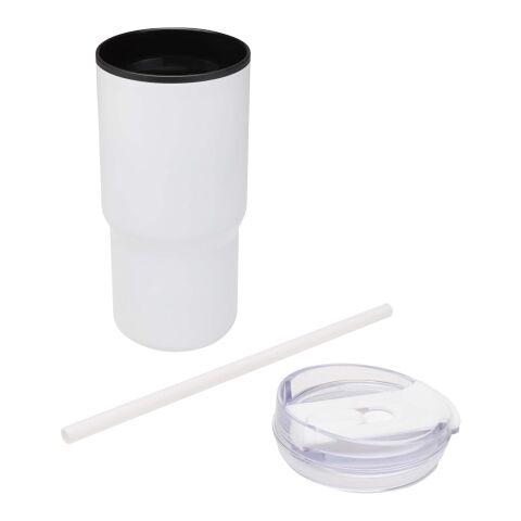 Vaso térmico de doble pared reciclado RCS de 540 ml de Westin con pajita blanco