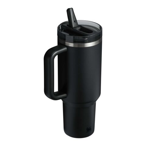 Vaso Stanley Quencher® ProTour 1180 ml de acero inoxidable reciclado aislado con pajita abatible Negro intenso