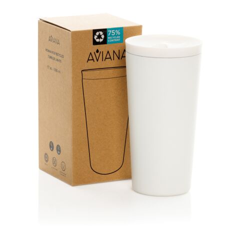 Vaso reciclado RCS de Aviana™ Rowan de 500 ml blanco | sin montaje de publicidad | no disponible | no disponible