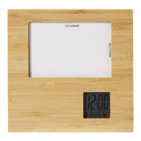 Marco de fotos de bambú con estación meteorológica &quot;Sasa&quot; Estándar | Natural | sin montaje de publicidad | no disponible | no disponible