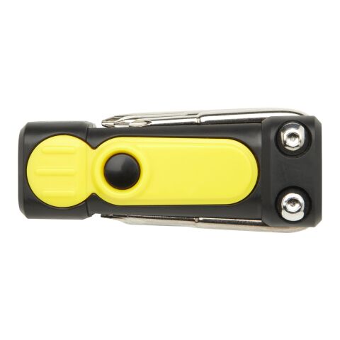 Set de destornilladores de plástico reciclado 8 en 1 RCS con linterna &quot;Octo&quot; Estándar | Amarillo | sin montaje de publicidad | no disponible | no disponible