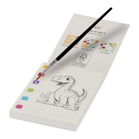 Set de cuaderno para colorear y rotuladores acuarelables "Quell" blanco
