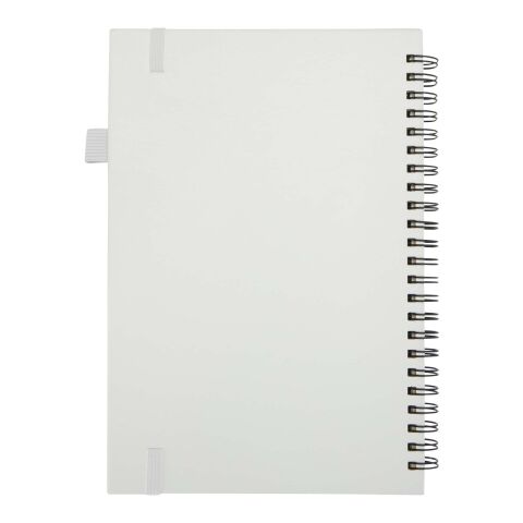 Cuaderno Liss A5 de tapa dura de plástico reciclado con espiral blanco