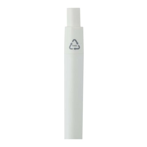 Mini bolígrafo Ramin de plástico reciclado (tinta azul) blanco