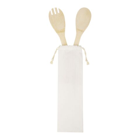 Cuchara y tenedor de bambú para ensalada &quot;Endiv&quot; Estándar | Natural | sin montaje de publicidad | no disponible | no disponible | no disponible