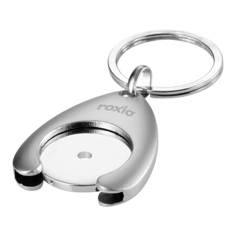 Llavero con moneda para carrito Estándar | Plateado | sin montaje de publicidad | no disponible | no disponible