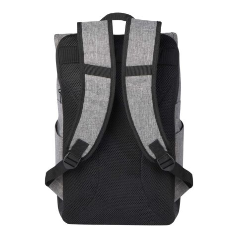 Mochila para portátil de 15,6&quot; con cierre superior &quot;Hoss&quot; Estándar | Gris Mezcla-Negro intenso | sin montaje de publicidad | no disponible | no disponible | no disponible